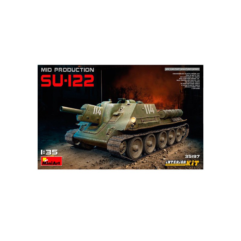 SU-122 MID P. P. P. P. P. P. Plastic Model + 1/35 interior | Scientific-MHD