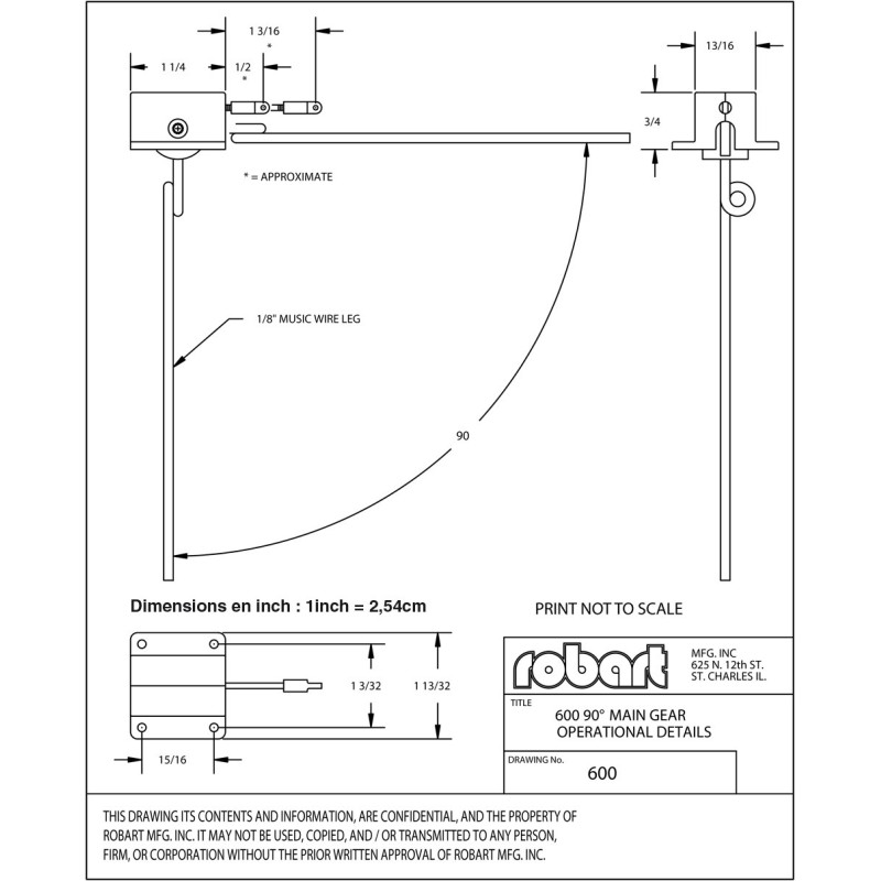 Embedded accessory Returning train Mechanics 2,5 to 6.5cc - 90 ° | Scientific-MHD