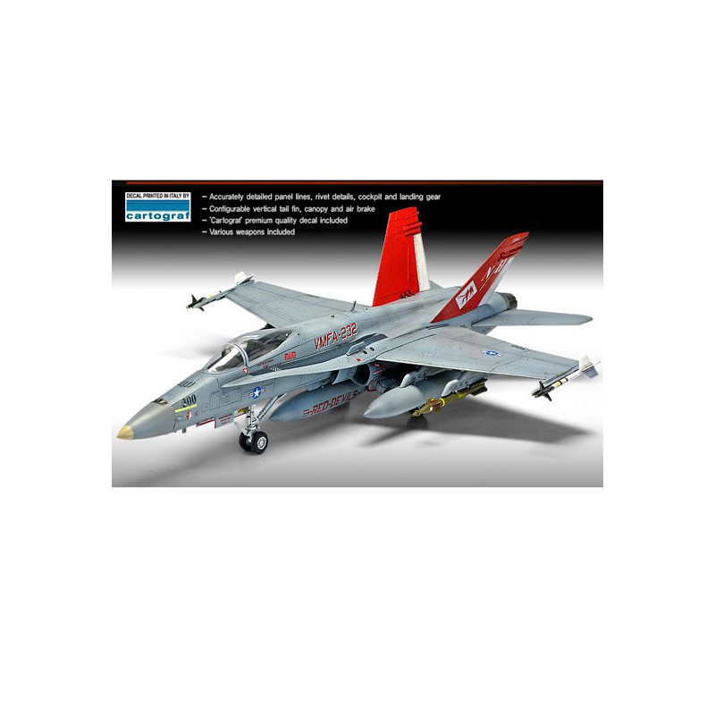 USMC F/A 18A plastic plane model+ VMFA-232 Red Devils 1/72 | Scientific-MHD