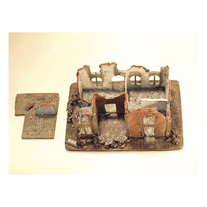 Diorama model mounted and painted villa in ttamov ruins 25/28mm | Scientific-MHD