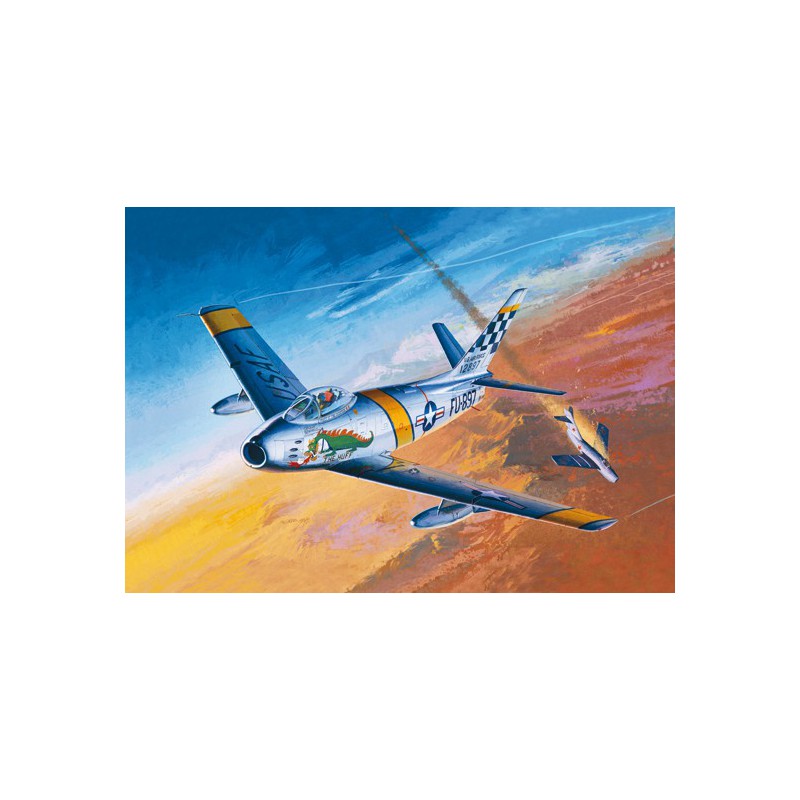 Plastic plane model F-86F Saber Korean War 1/72 | Scientific-MHD