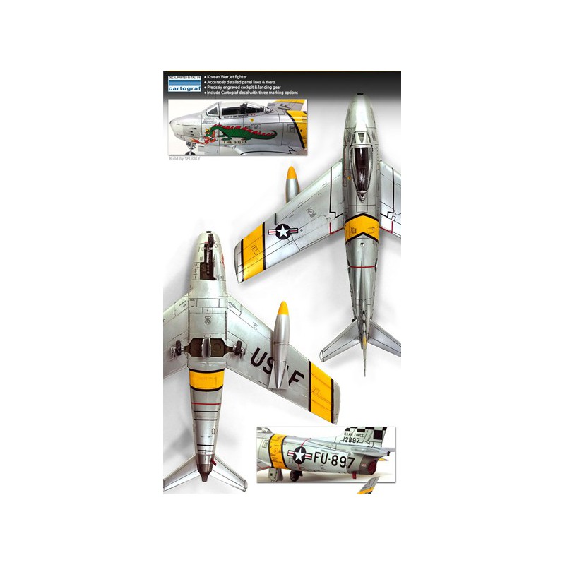 Plastic plane model F-86F Saber Korean War 1/72 | Scientific-MHD