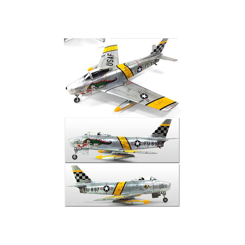 Plastic plane model F-86F Saber Korean War 1/72 | Scientific-MHD