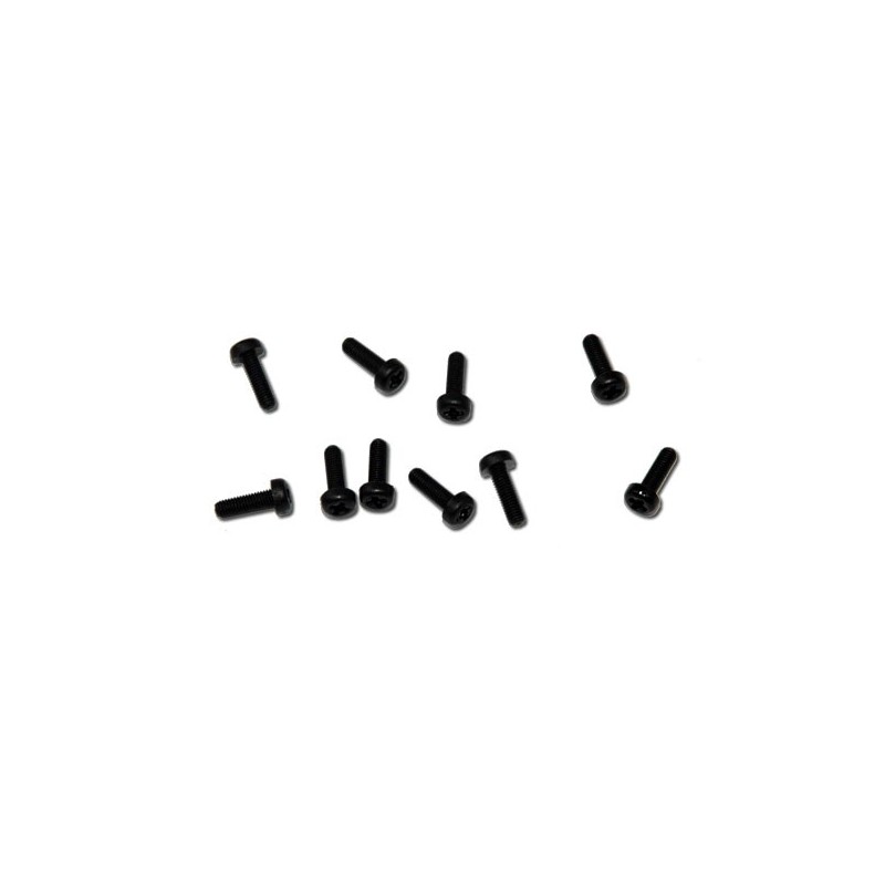 Black nylon screw screws M3x10 (10 pcs) | Scientific-MHD