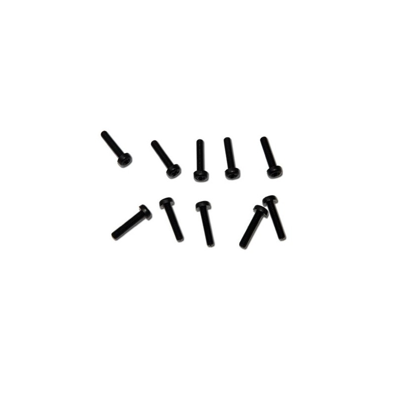 Black nylon screw screws M3x15 (10 pcs) | Scientific-MHD