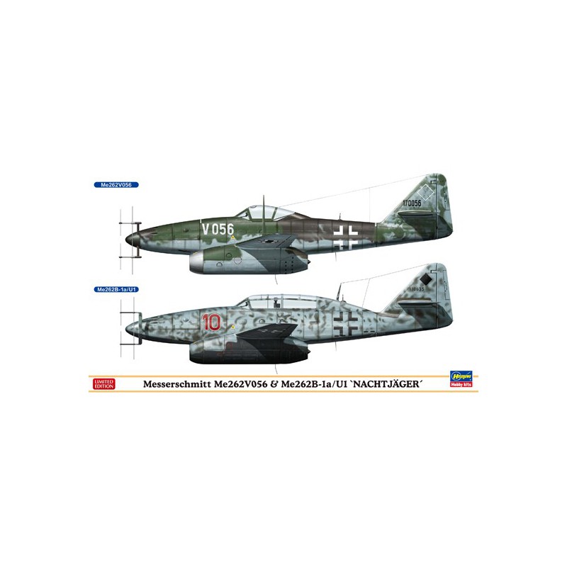 Plastic plane model Me 262V056 & Me 262B 1/72 | Scientific-MHD