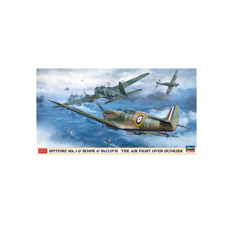 Spitfire MKI + BF109e plastic plane model + he111p/h dunkirk | Scientific-MHD