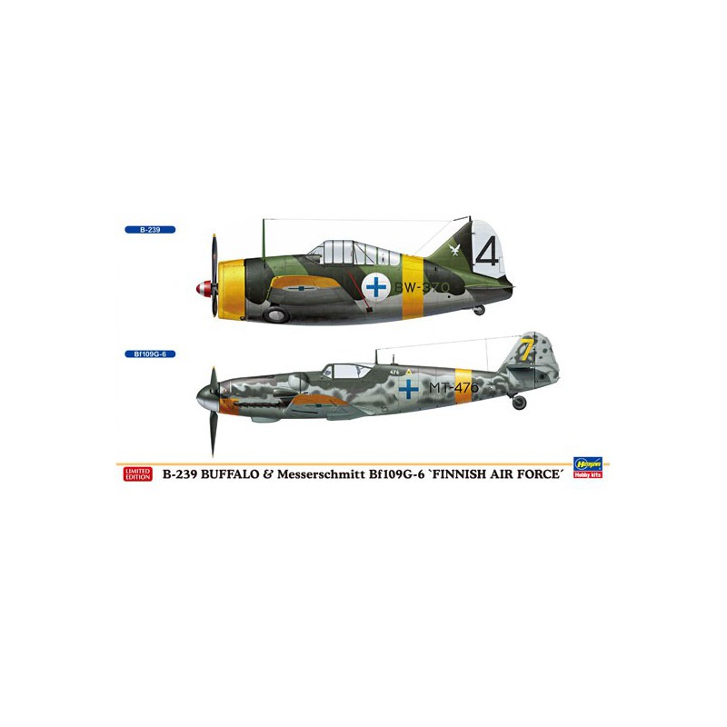 Plastic plane model B-239 Buffalo & Messerschmitt BF109G-6 1/72 | Scientific-MHD