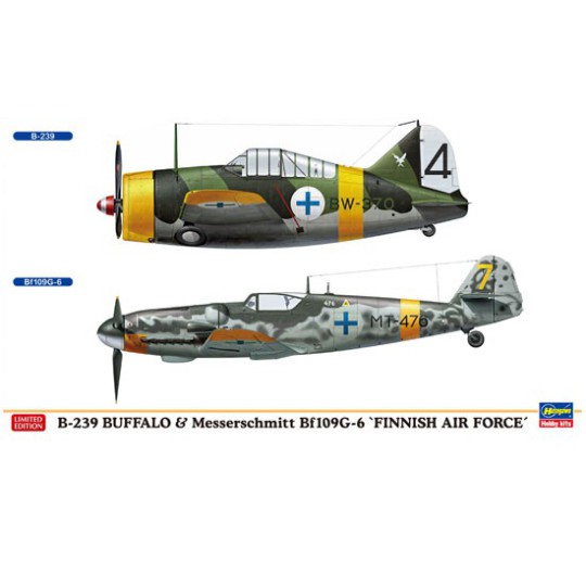 Plastic plane model B-239 Buffalo & Messerschmitt BF109G-6 1/72 Plastic plane model B-239 Buffalo & Messerschmitt BF109G-6 1/72 | Scientific-MHD