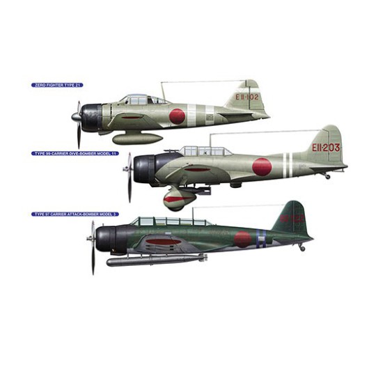 Zero Fighter plastic plane model type 21 & Type 99 Carrier Dive-Bomber Model 11 & Type 97 Carrier Attack-Bomber Model 3 1/48 Zero Fighter plastic plane model type 21 & Type 99 Carrier Dive-Bomber Model 11 & Type 97 Carrier Attack-Bomber Model 3 1/48 | S