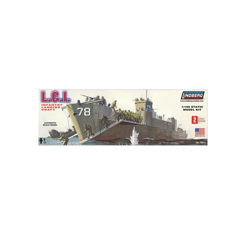 LCI Infantry Landing Craft 1/160 plastic boat model | Scientific-MHD