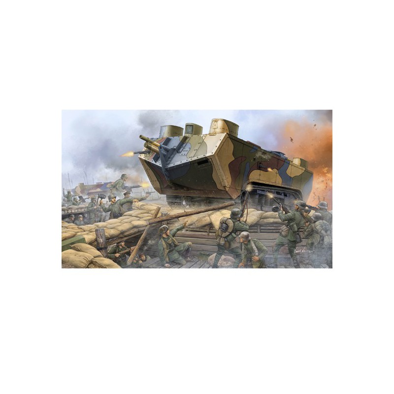Saint Chamond H. Tank WWI 1/35 plastic tank model | Scientific-MHD