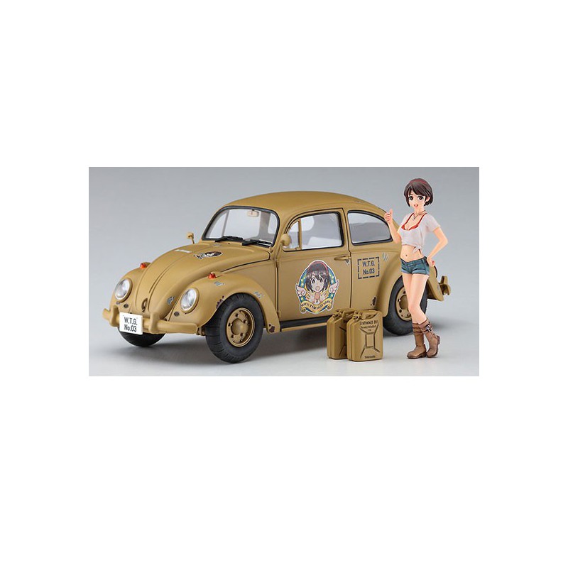 VW Beetle plastic car cover + Egg Girl 1/24 | Scientific-MHD