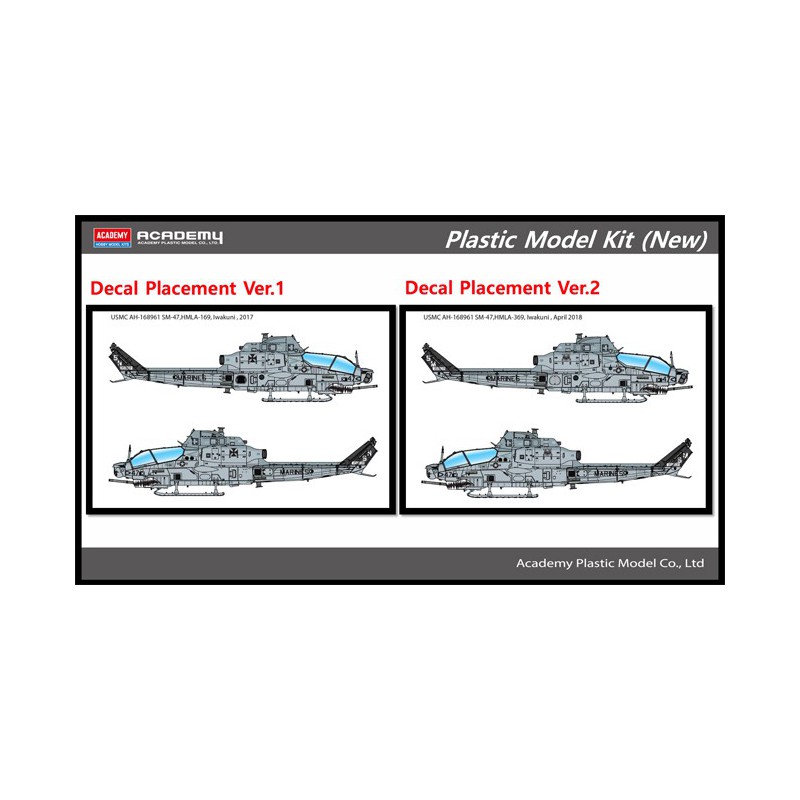 USMC Ah-1z Shark Mouth 1/35 plastic helicopter model | Scientific-MHD