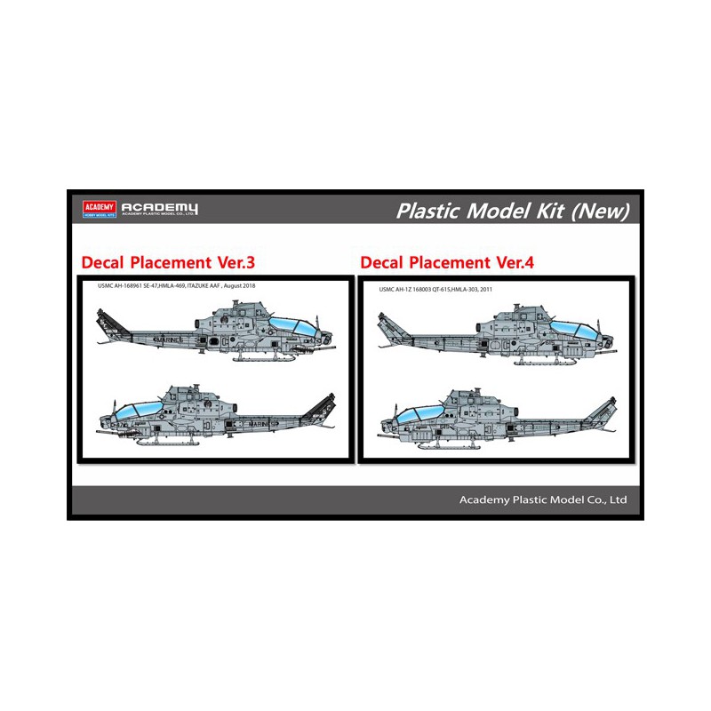 USMC Ah-1z Shark Mouth 1/35 plastic helicopter model | Scientific-MHD