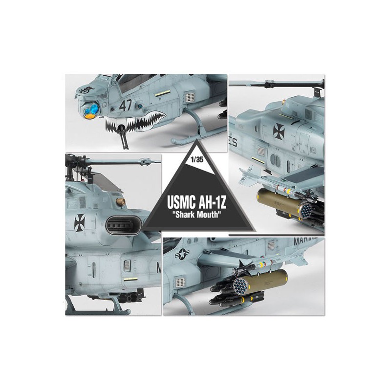 USMC Ah-1z Shark Mouth 1/35 plastic helicopter model | Scientific-MHD