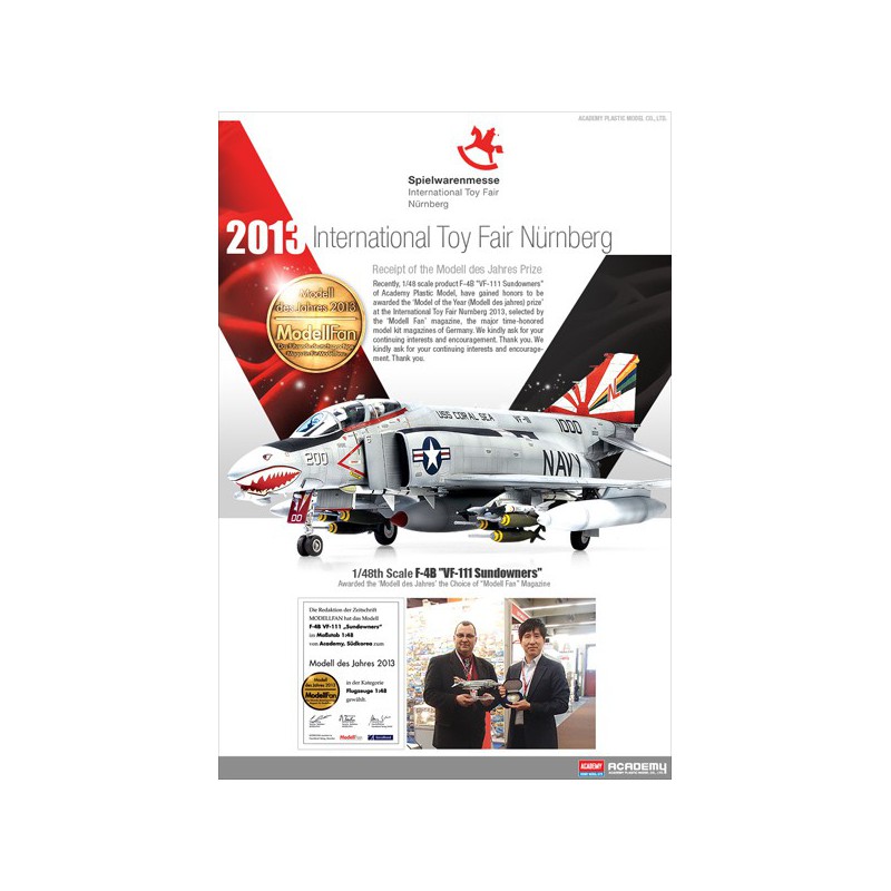 Plastic plane model F-4B Phantom MCP 1/48 | Scientific-MHD