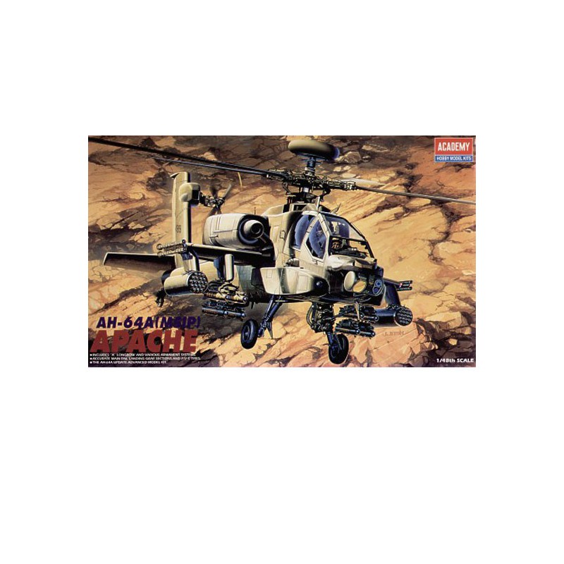 Plastic helicopter model AH-64A APACHE 1/72 | Scientific-MHD