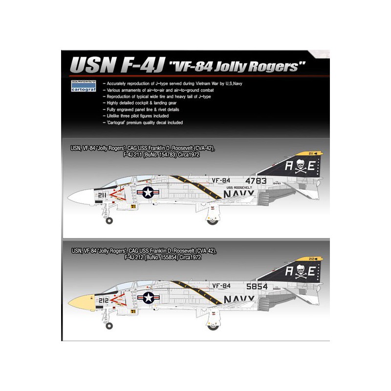 Plastic plane model F-4J VF-84 Jolly Rogers 1/48 | Scientific-MHD