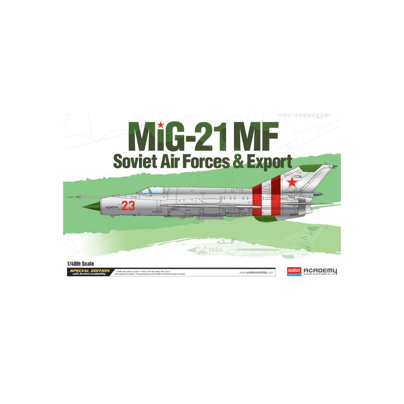 MIG-21MF plastic plane model SOVIET AF 1/48 | Scientific-MHD