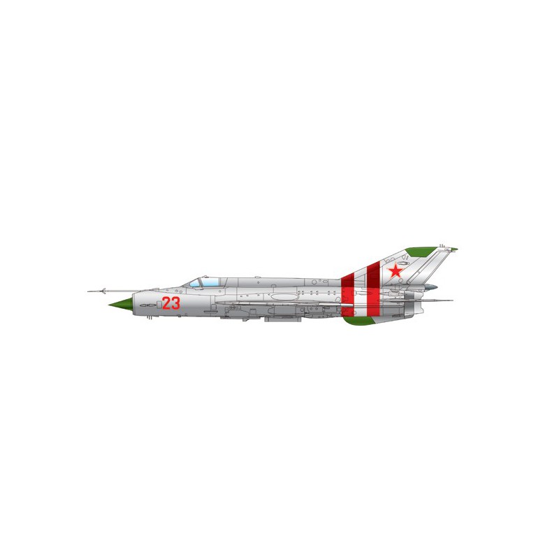 MIG-21MF plastic plane model SOVIET AF 1/48 | Scientific-MHD