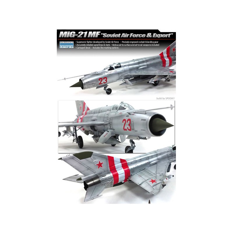 MIG-21MF plastic plane model SOVIET AF 1/48 | Scientific-MHD