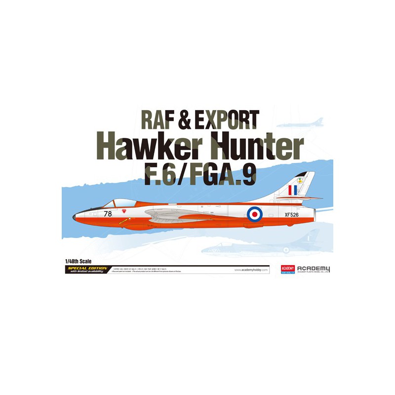 RAF & Export H. Hunter plastic model 1/48 | Scientific-MHD