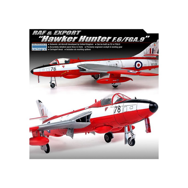 RAF & Export H. Hunter plastic model 1/48 | Scientific-MHD