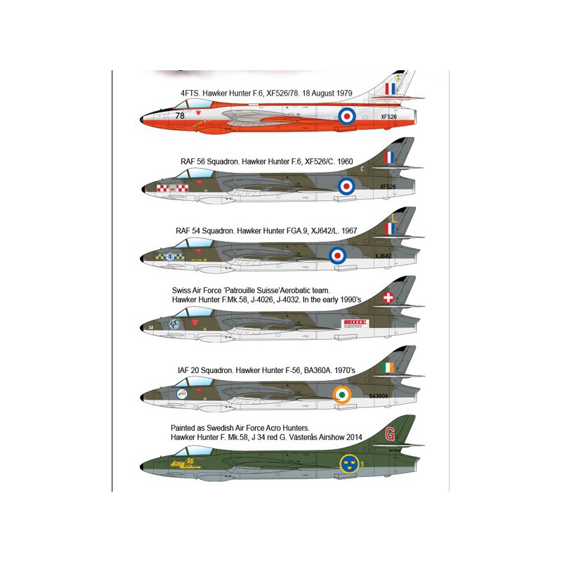 RAF & Export H. Hunter plastic model 1/48 | Scientific-MHD