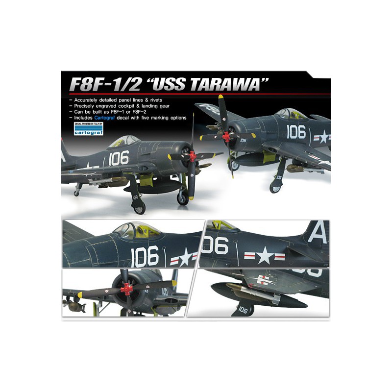 F8F-1 USS Tarawa 1/48 plastic plane model | Scientific-MHD