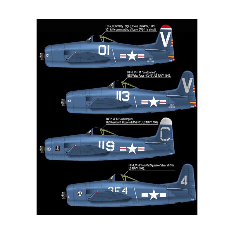 F8F-1 USS Tarawa 1/48 plastic plane model | Scientific-MHD