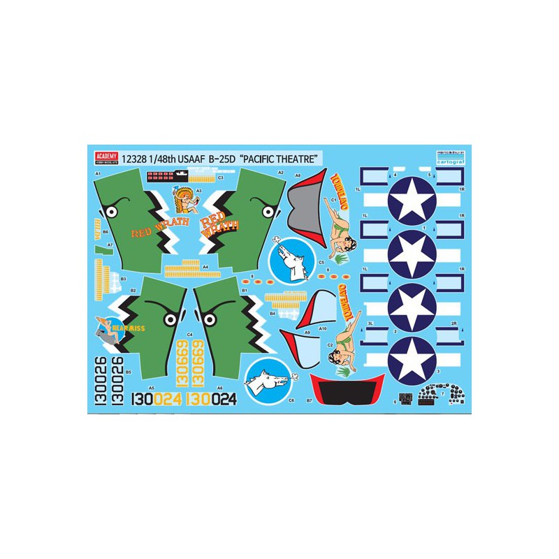 USAAF plastic plane model B-25D Pacific th. 1/48 | Scientific-MHD