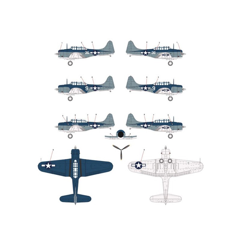 USN SBD-5 plastic plane model "Battle of the Philippine Sea | Scientific-MHD