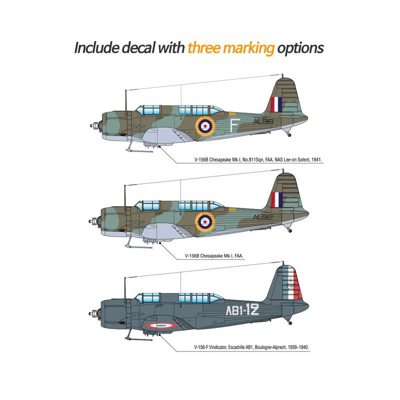 Plastic plane model V-156-B1 French Marine 1/48 | Scientific-MHD