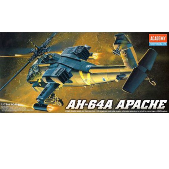 Plastic helicopter model AH-64A APACHE 1/72 | Scientific-MHD