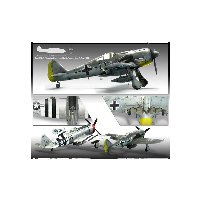 D-Day plastic plane model P-47 & FW190A-8 Combo 1/72 | Scientific-MHD