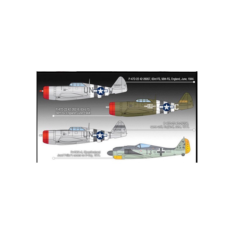 D-Day plastic plane model P-47 & FW190A-8 Combo 1/72 | Scientific-MHD