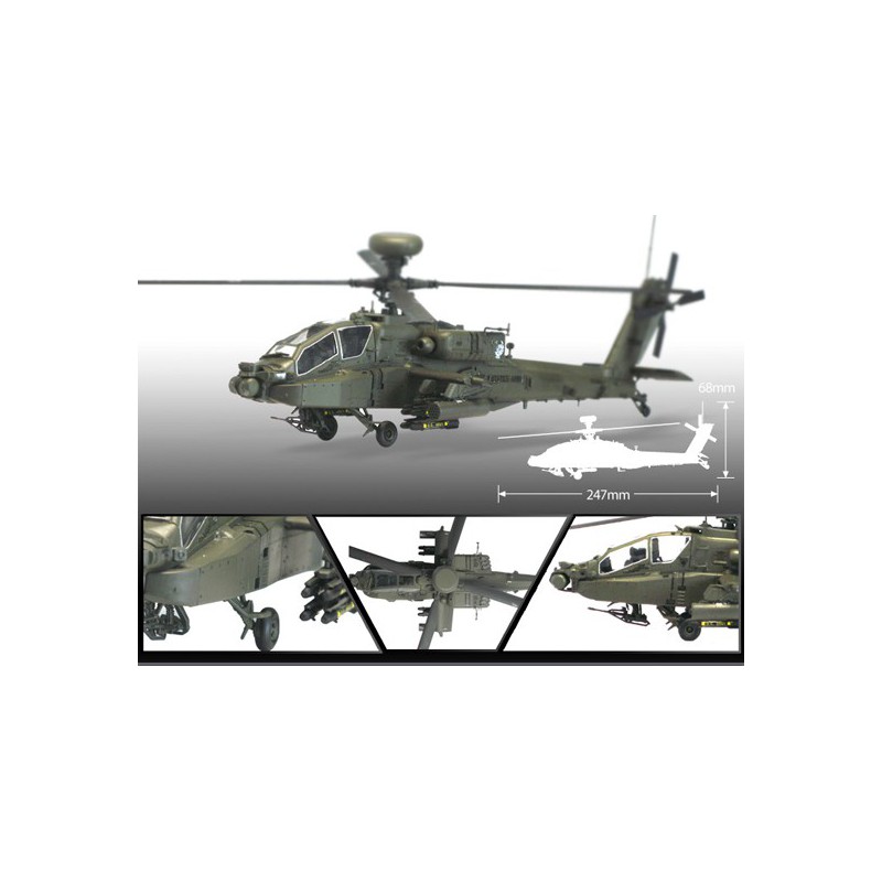 Plastic helicopter model AH-64D Block II Apache 1/72 | Scientific-MHD