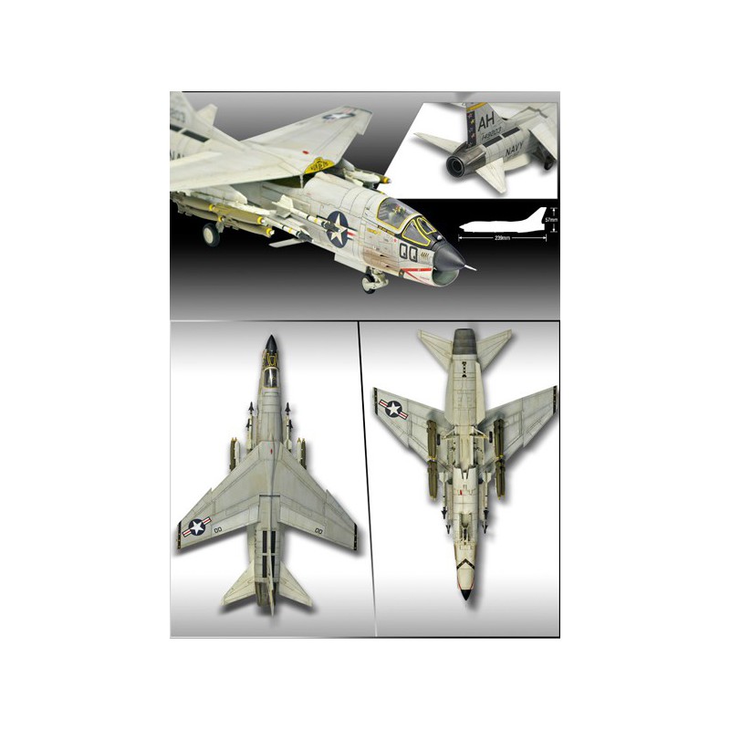 USN F-8E plastic plane model VF-162 The Hunters 1/72 | Scientific-MHD USN F-8E plastic plane model VF-162 The Hunters 1/72 | Scientific-MHD