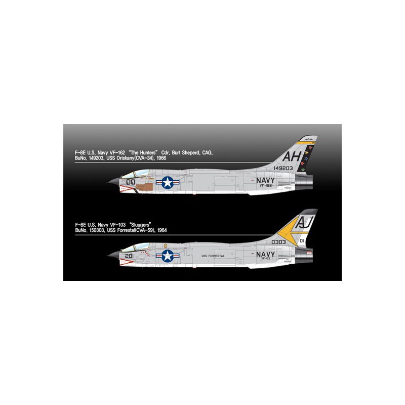 USN F-8E plastic plane model VF-162 The Hunters 1/72 | Scientific-MHD USN F-8E plastic plane model VF-162 The Hunters 1/72 | Scientific-MHD