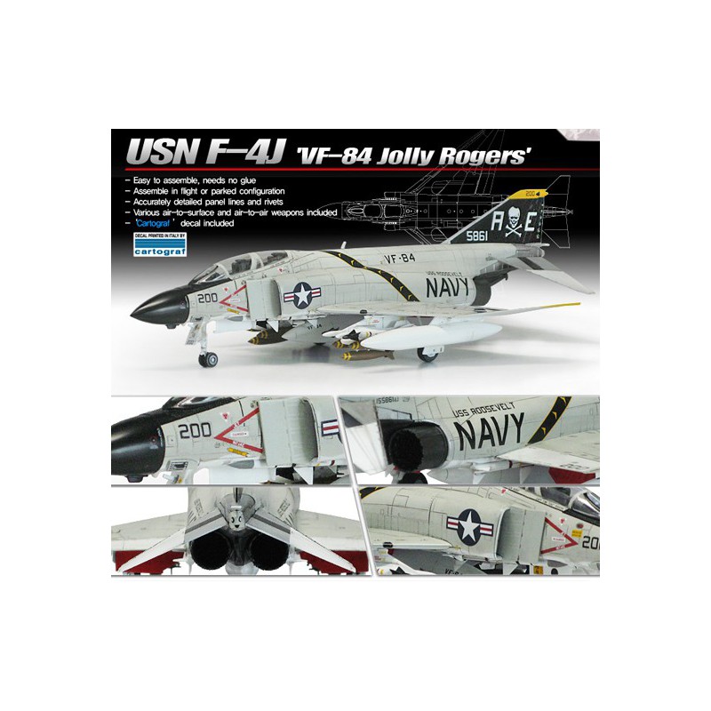 USN F-4J Phantom plastic model 1/72 | Scientific-MHD USN F-4J Phantom plastic model 1/72 | Scientific-MHD
