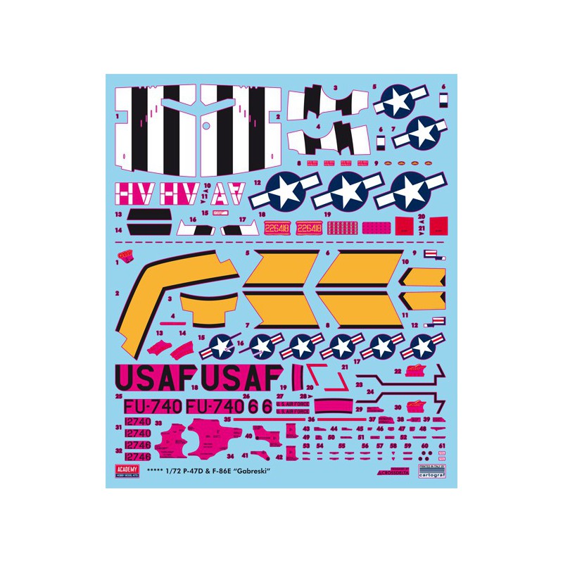 P-47D plastic plane model & f-86e as Gabreski 1/72 | Scientific-MHD