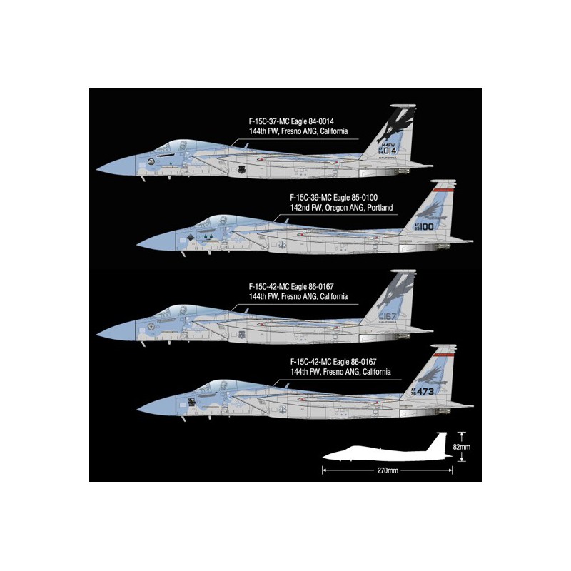 F-15 plastic plane model MSIP II 144th FW 1/72 | Scientific-MHD F-15 plastic plane model MSIP II 144th FW 1/72 | Scientific-MHD