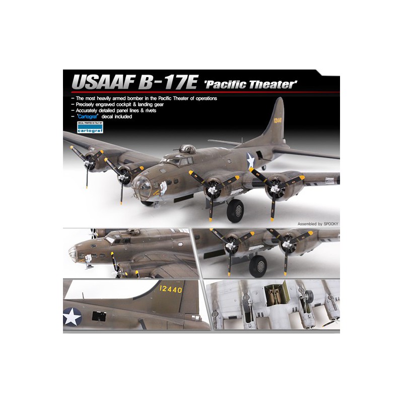 Plastic plane model B-17E Pacific Theather 1/72 | Scientific-MHD