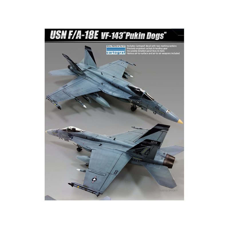 USN F/A-18E Plastic plane model VFA-143 1/72 | Scientific-MHD