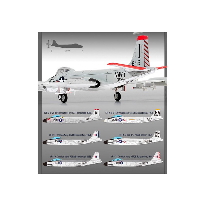 USN F2H-3 plastic plane model Black Aces 1/48 | Scientific-MHD USN F2H-3 plastic plane model Black Aces 1/48 | Scientific-MHD