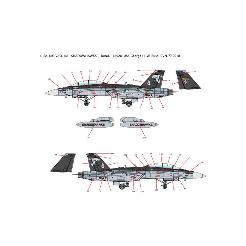 EA-18G plastic plane model VAQ-1811/72 | Scientific-MHD