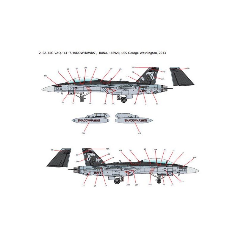 EA-18G plastic plane model VAQ-1811/72 | Scientific-MHD