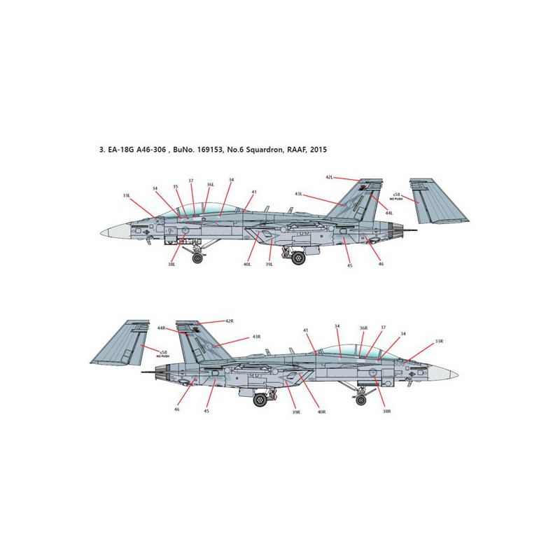 EA-18G plastic plane model VAQ-1811/72 | Scientific-MHD