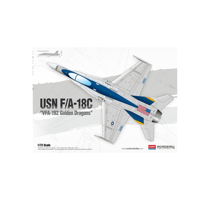 USN F/A-18C Plastic plane model VFA-192 1/72 | Scientific-MHD